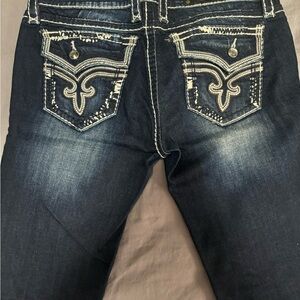 Rock Revival Embellished Bootcut Jeans - Dark Wash